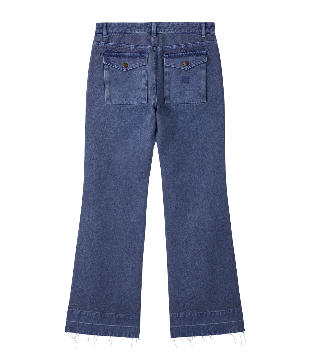 Llege - Pigment Dyed Flare Jeans (Blue) product image 2 | TRAB K-Fashion Australia
