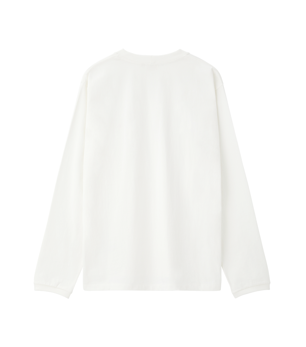Llege - Llege Logo Long Sleeve T-Shirt (Off White) product image 2 | TRAB K-Fashion Australia