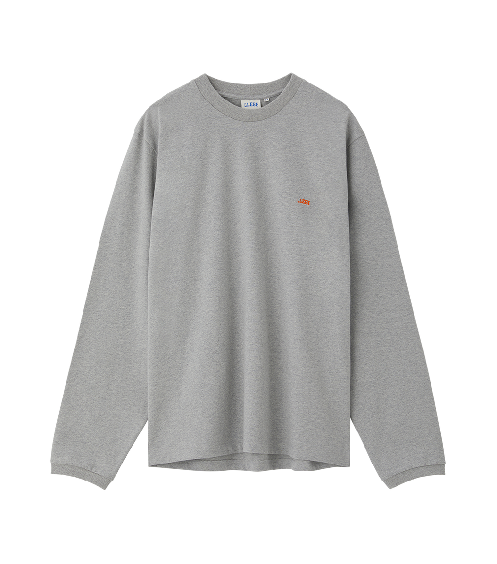 Llege - Llege Logo Long Sleeve T-Shirt (Melange Grey) product image 1 | TRAB K-Fashion Australia