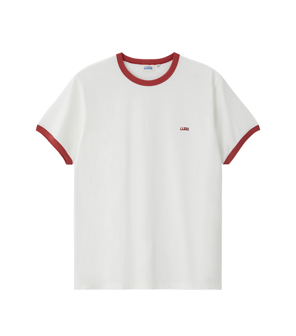 Llege - Llege Logo Ringer T-Shirt (Off White) product image 1 | TRAB K-Fashion Australia