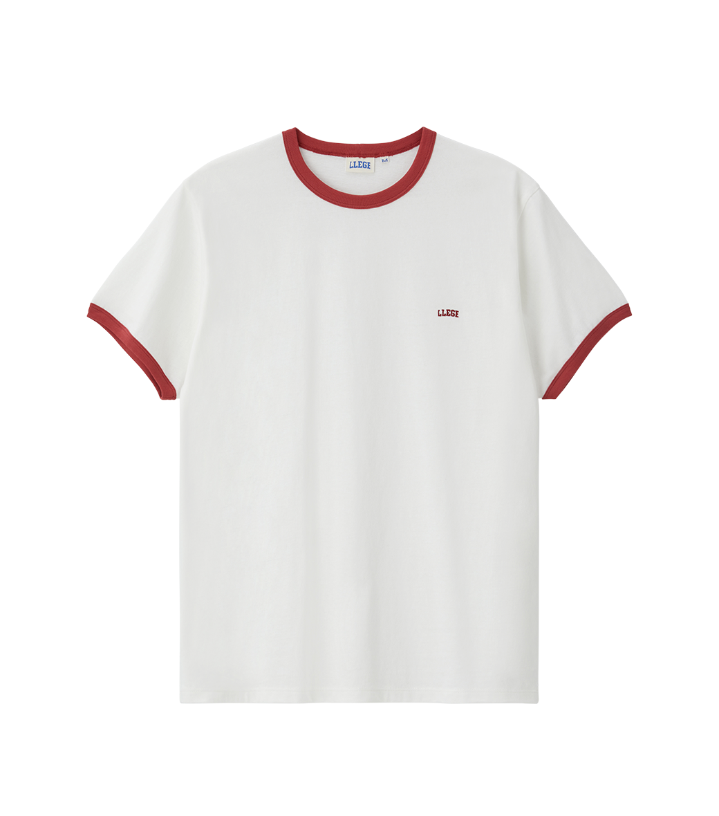 Llege - Llege Logo Ringer T-Shirt (Off White) product image 1 | TRAB K-Fashion Australia