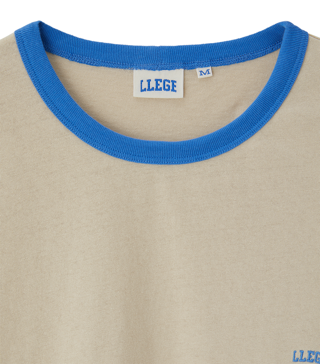 Llege - Llege Logo Ringer T-Shirt (Beige) product image 4 | TRAB K-Fashion Australia