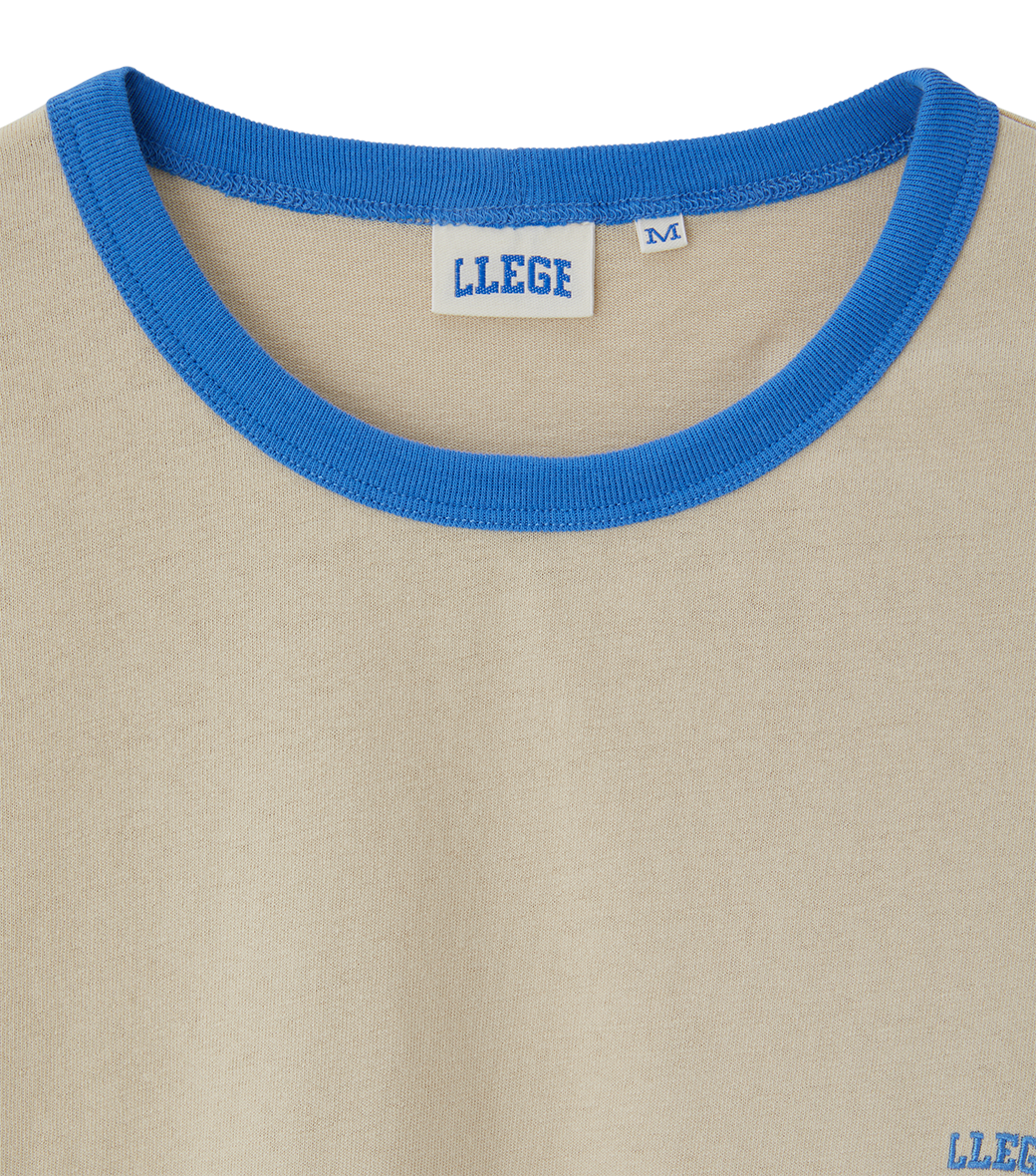 Llege - Llege Logo Ringer T-Shirt (Beige) product image 4 | TRAB K-Fashion Australia