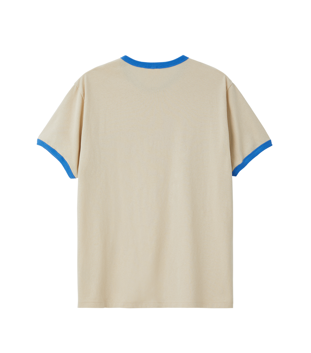 Llege - Llege Logo Ringer T-Shirt (Beige) product image 2 | TRAB K-Fashion Australia