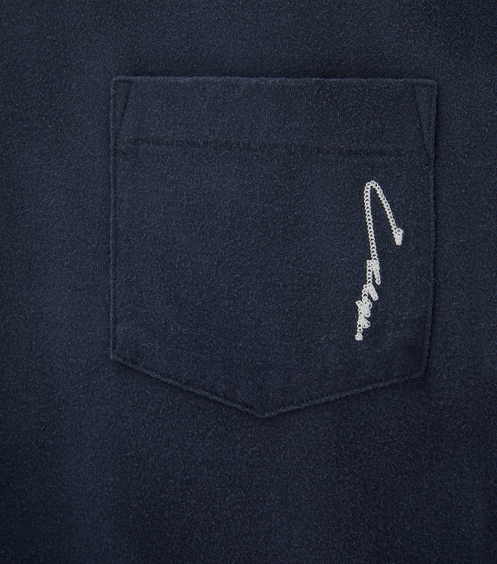 Llege - Waffle Sleeve Layered T-Shirt (Navy) product image 3 | TRAB K-Fashion Australia