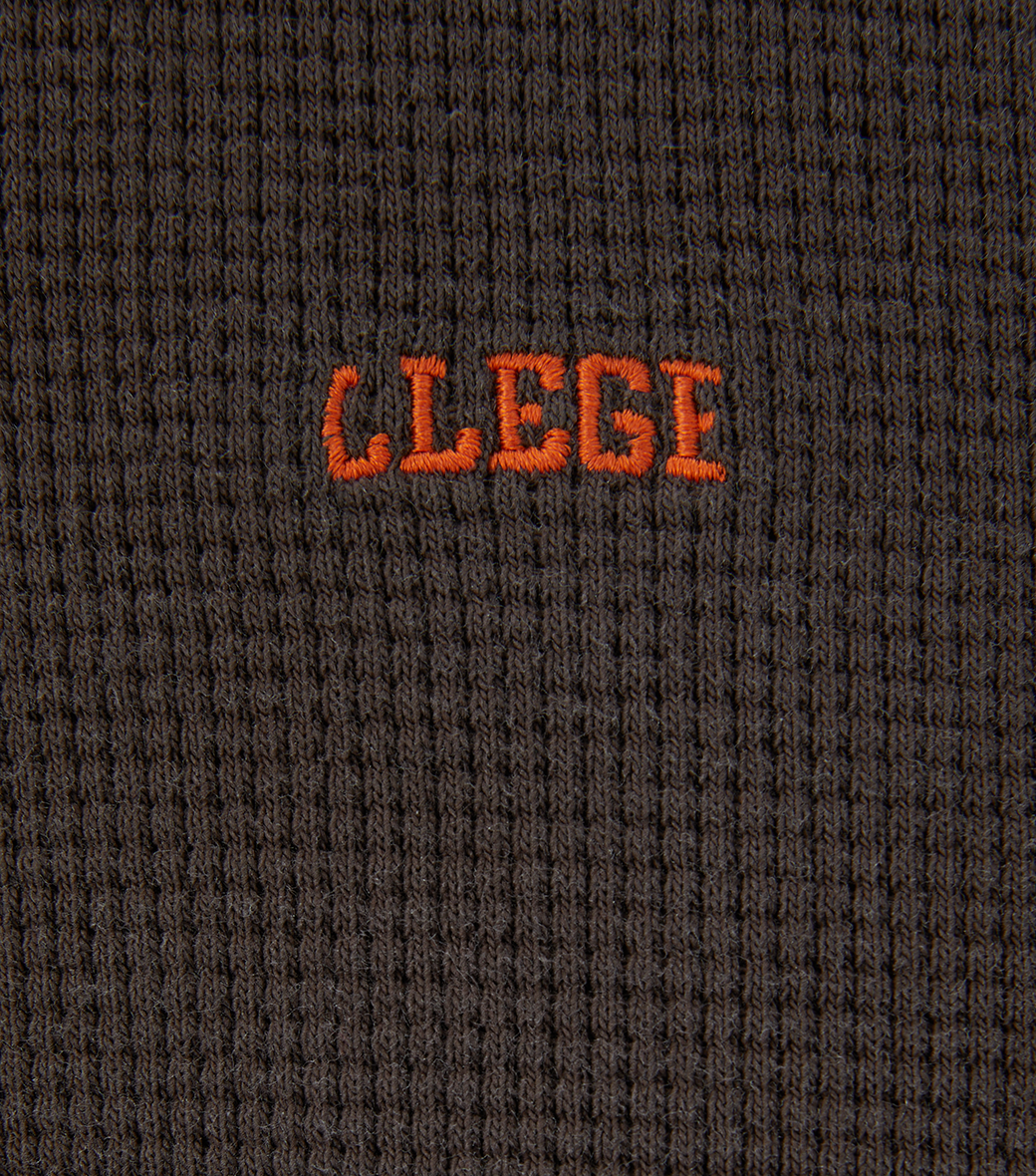 Llege - Oversized Llege Logo Waffle T-Shirt (Brown) product image 3 | TRAB K-Fashion Australia