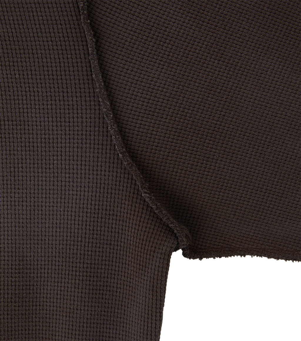 Llege - Oversized Llege Logo Waffle T-Shirt (Brown) product image 4 | TRAB K-Fashion Australia