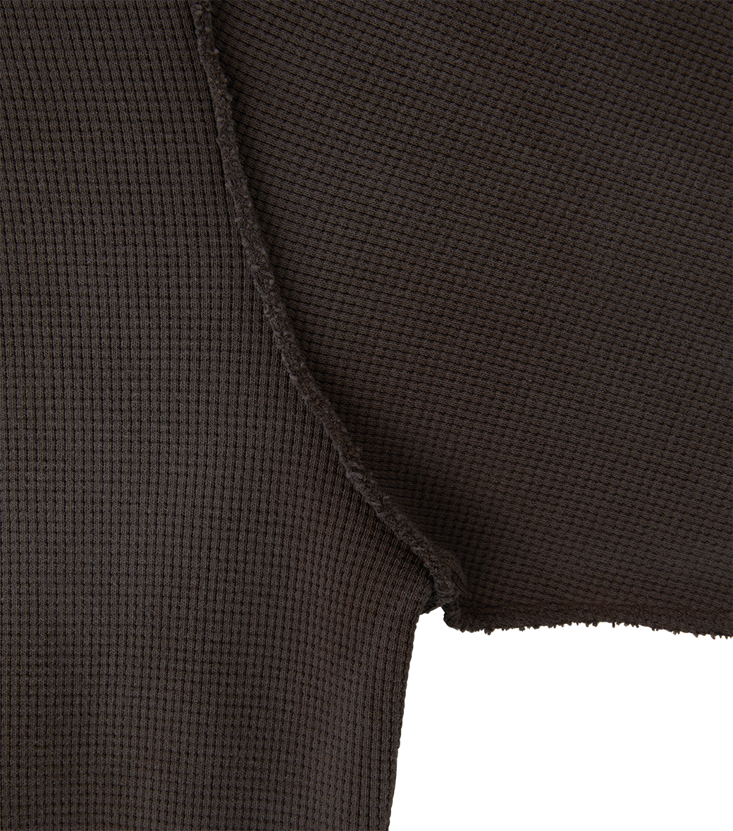 Llege - Oversized Llege Logo Waffle T-Shirt (Brown) product image 4 | TRAB K-Fashion Australia