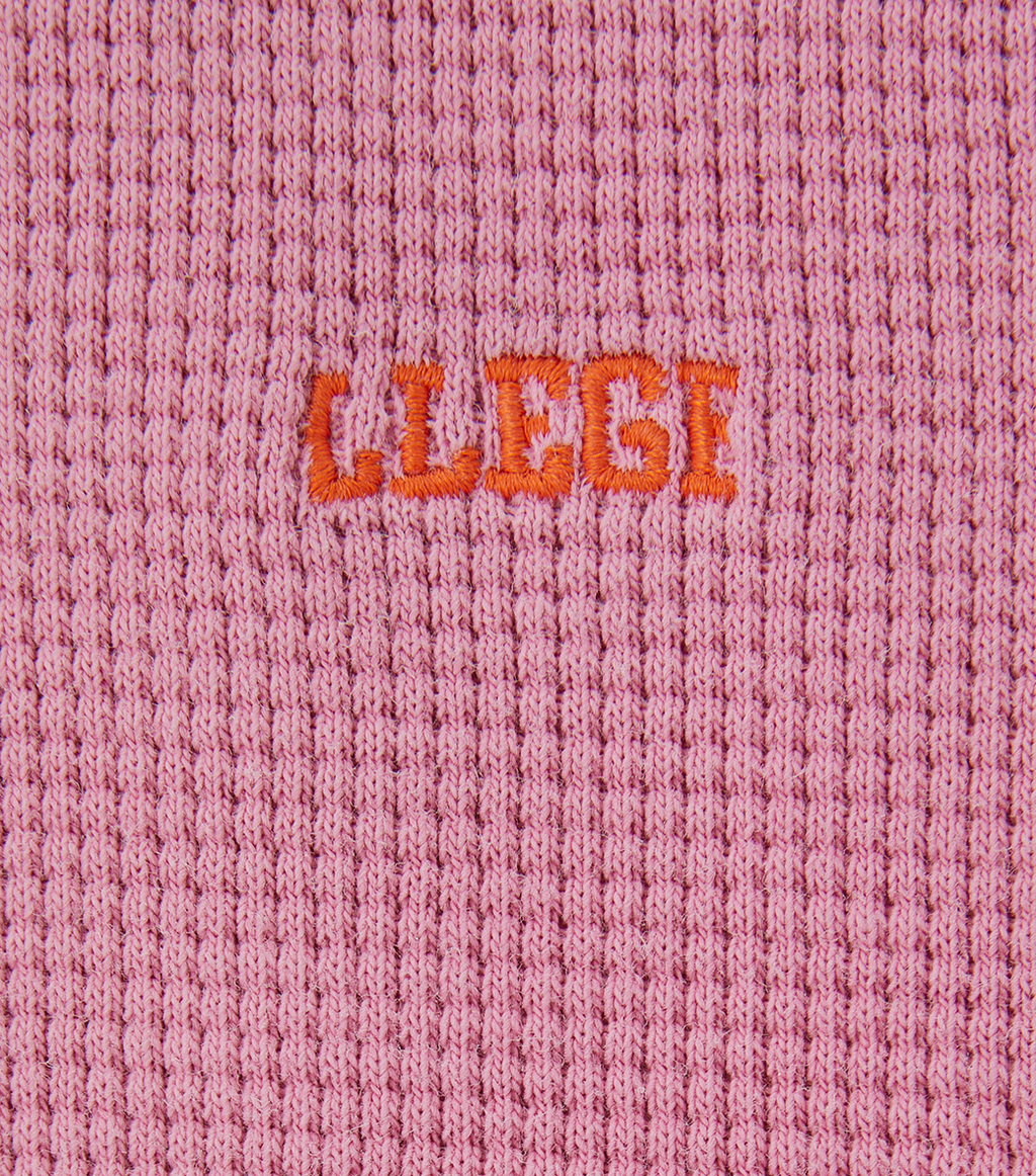Llege - Oversized Llege Logo Waffle T-Shirt (Pink) product image 3 | TRAB K-Fashion Australia