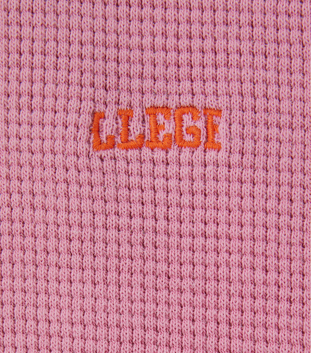 Llege - Oversized Llege Logo Waffle T-Shirt (Pink) product image 3 | TRAB K-Fashion Australia