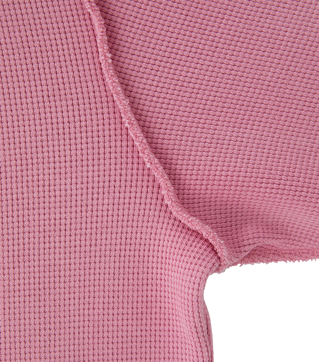Llege - Oversized Llege Logo Waffle T-Shirt (Pink) product image 4 | TRAB K-Fashion Australia