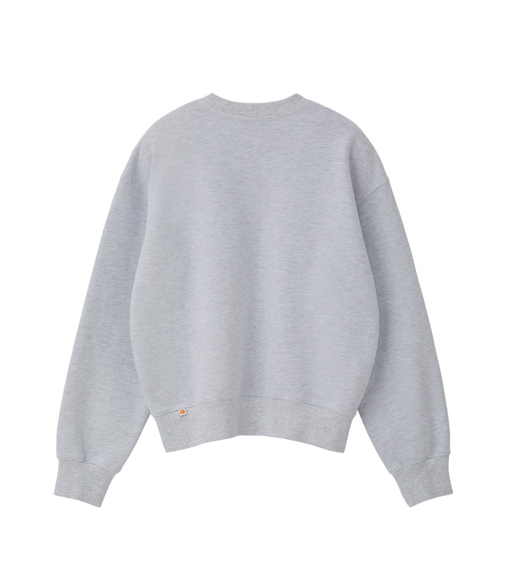 Llege - Jubangwol Heavy Cotton Sweatshirt (Melange Grey) product image 2 | TRAB K-Fashion Australia