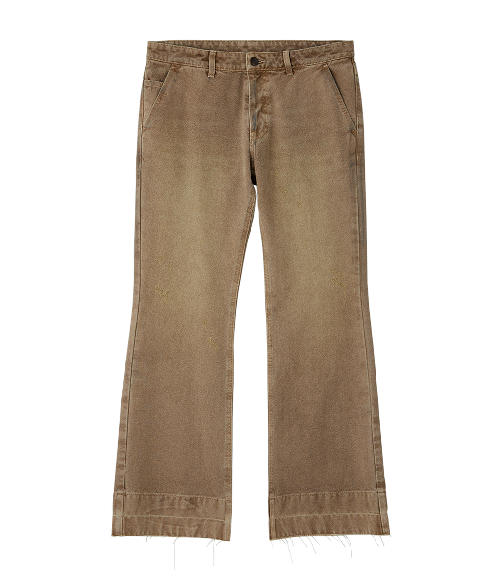 Llege - Pigment Dyed Flare Jeans (Beige) product image 1 | TRAB K-Fashion Australia