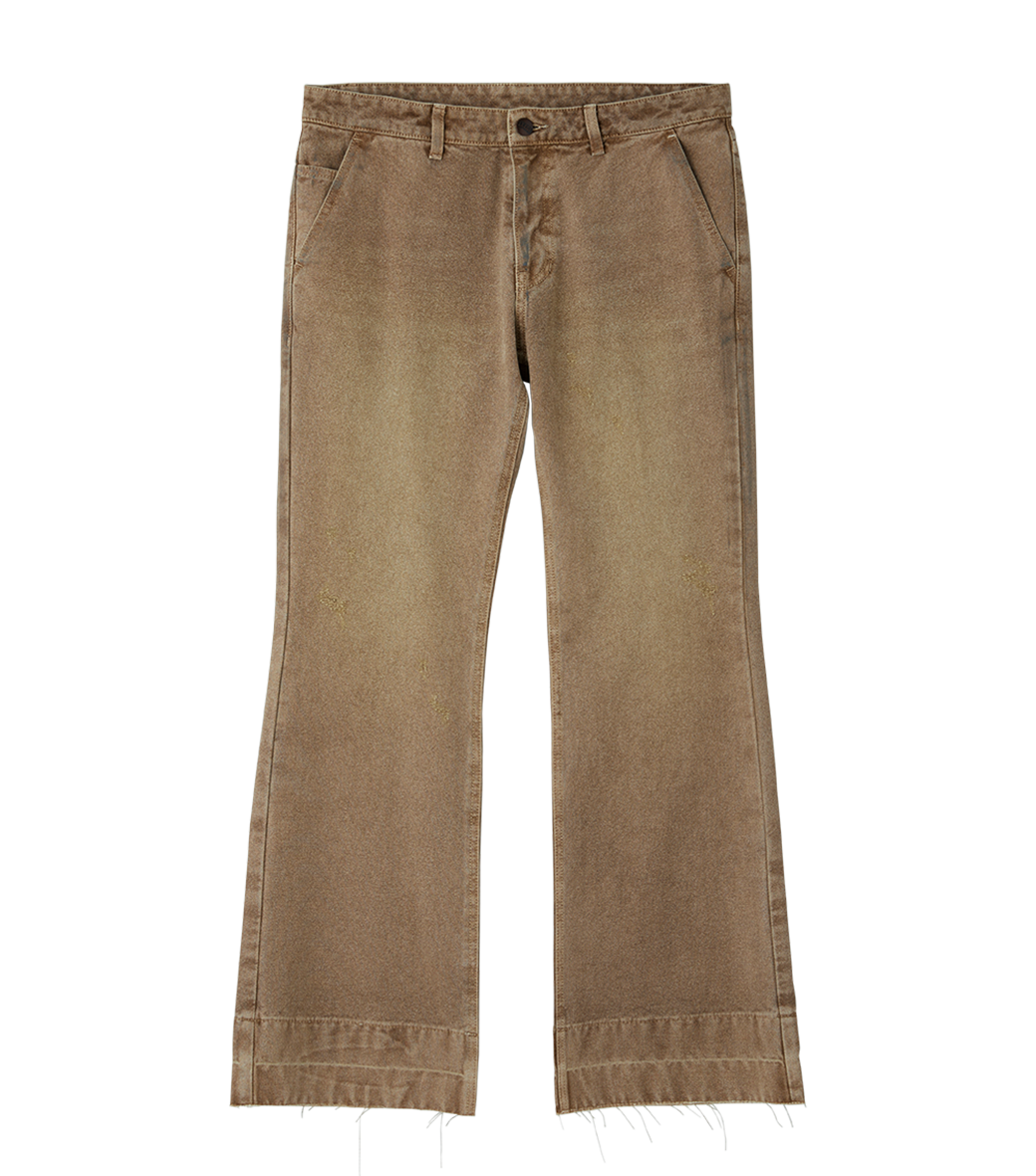 Llege - Pigment Dyed Flare Jeans (Beige) product image 1 | TRAB K-Fashion Australia