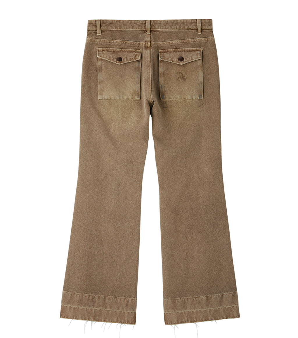 Llege - Pigment Dyed Flare Jeans (Beige) product image 2 | TRAB K-Fashion Australia