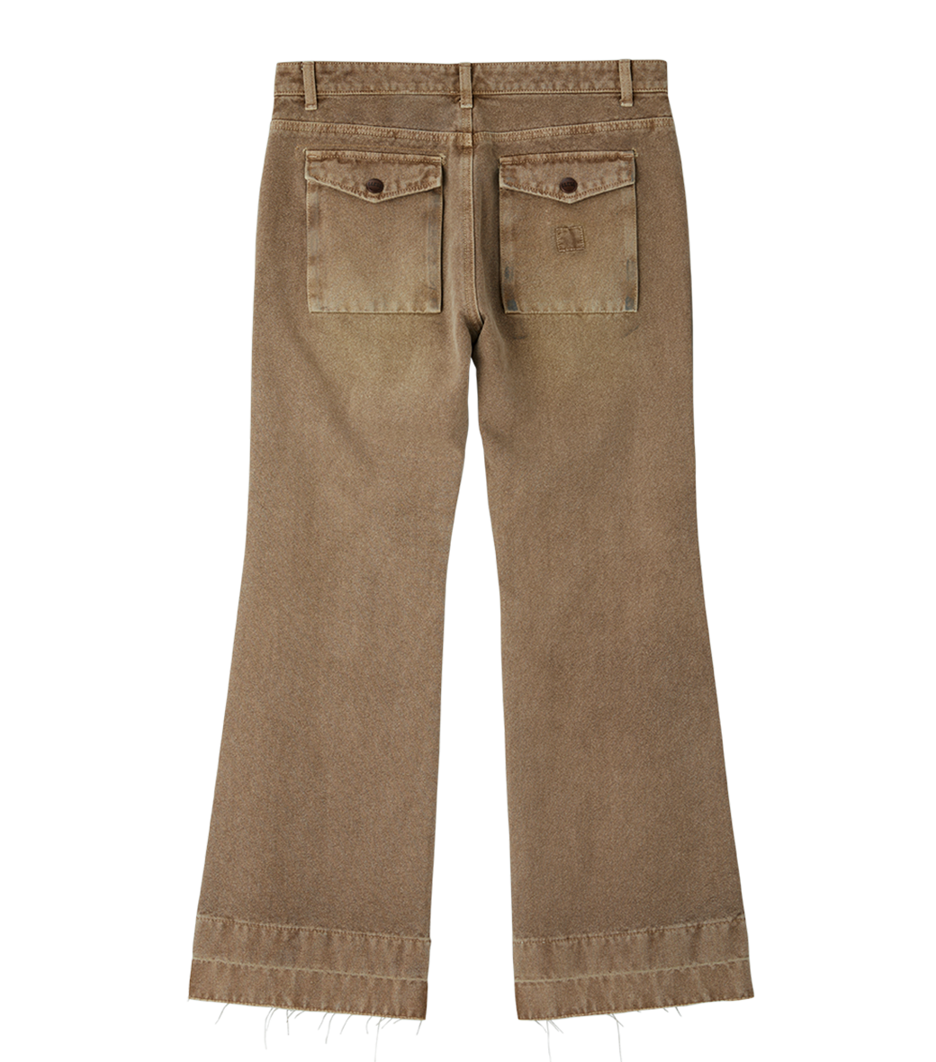 Llege - Pigment Dyed Flare Jeans (Beige) product image 2 | TRAB K-Fashion Australia