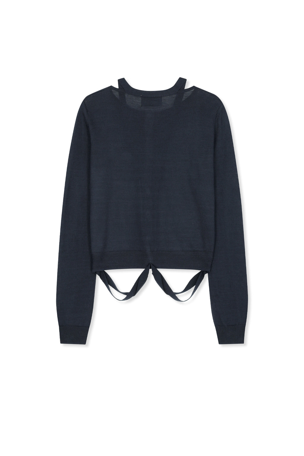 Matin Kim - String Detail Knit Cardigan (Dark Navy) product image 2 | TRAB K-Fashion Australia