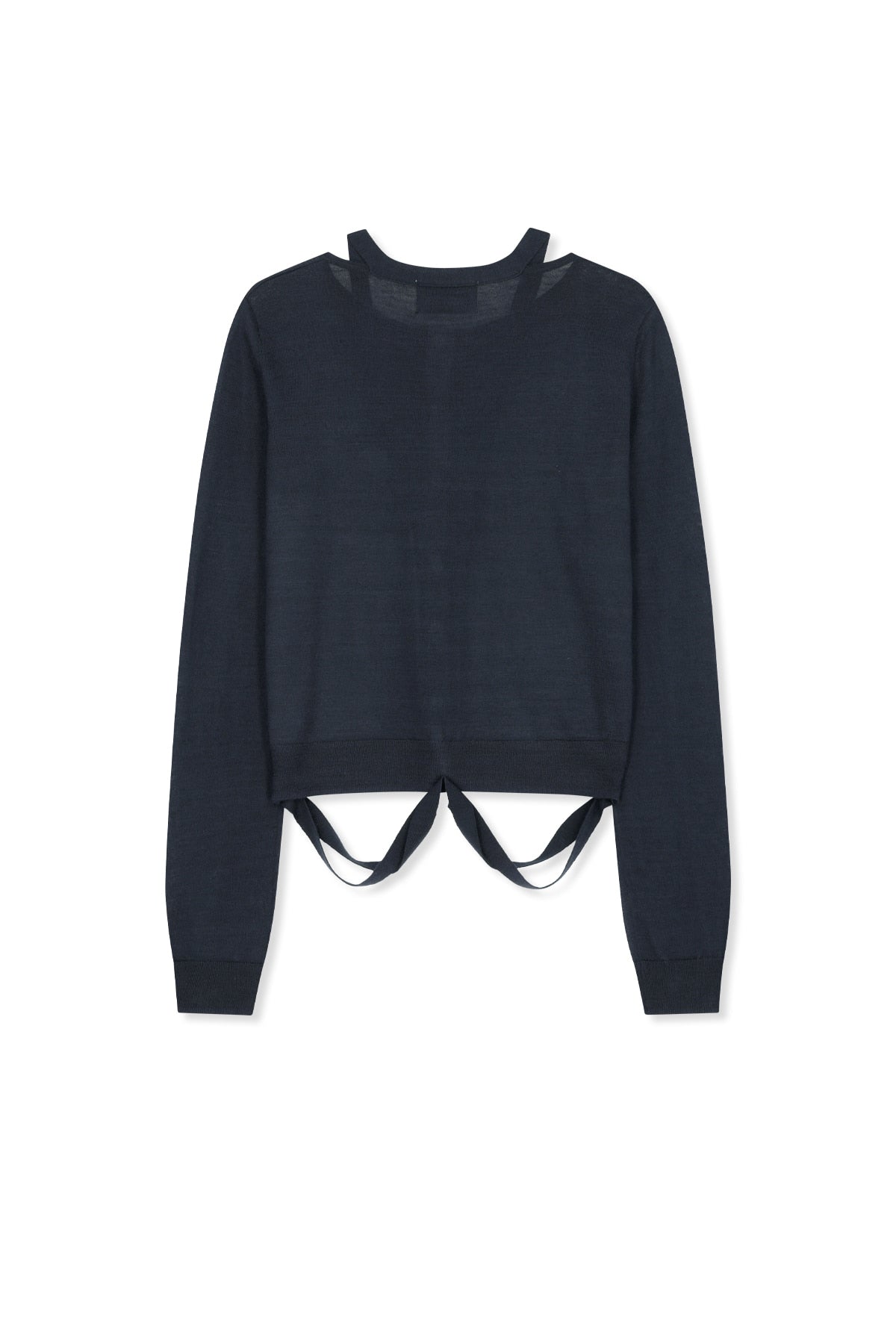 Matin Kim - String Detail Knit Cardigan (Dark Navy) product image 2 | TRAB K-Fashion Australia