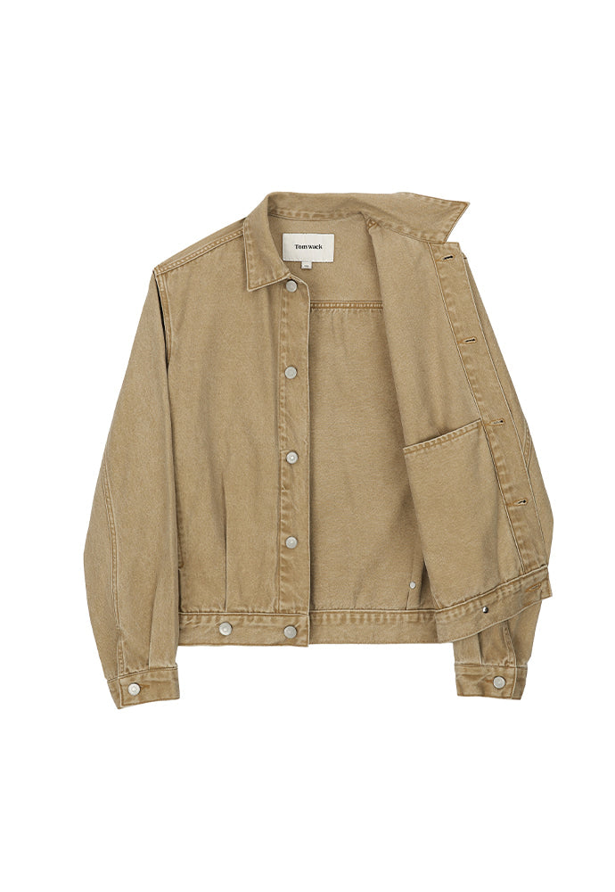 Tonywack - Constructed Pleats Denim Jacket (Faded Beige) product image 6 | TRAB K-Fashion Australia
