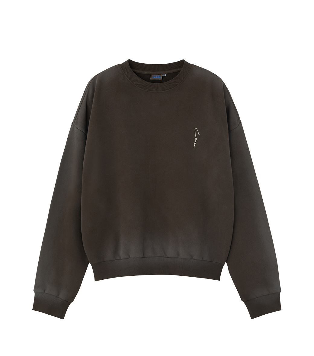 Llege - Garment Dyed Sweatshirt (Brown) product image 1 | TRAB K-Fashion Australia