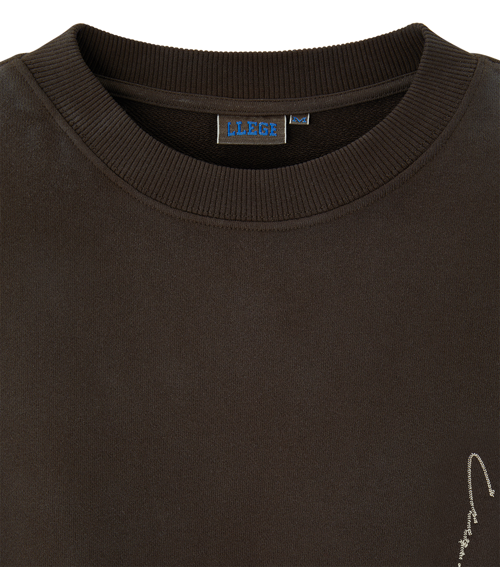 Llege - Garment Dyed Sweatshirt (Brown) product image 4 | TRAB K-Fashion Australia