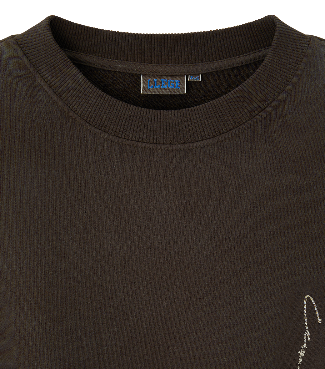 Llege - Garment Dyed Sweatshirt (Brown) product image 4 | TRAB K-Fashion Australia
