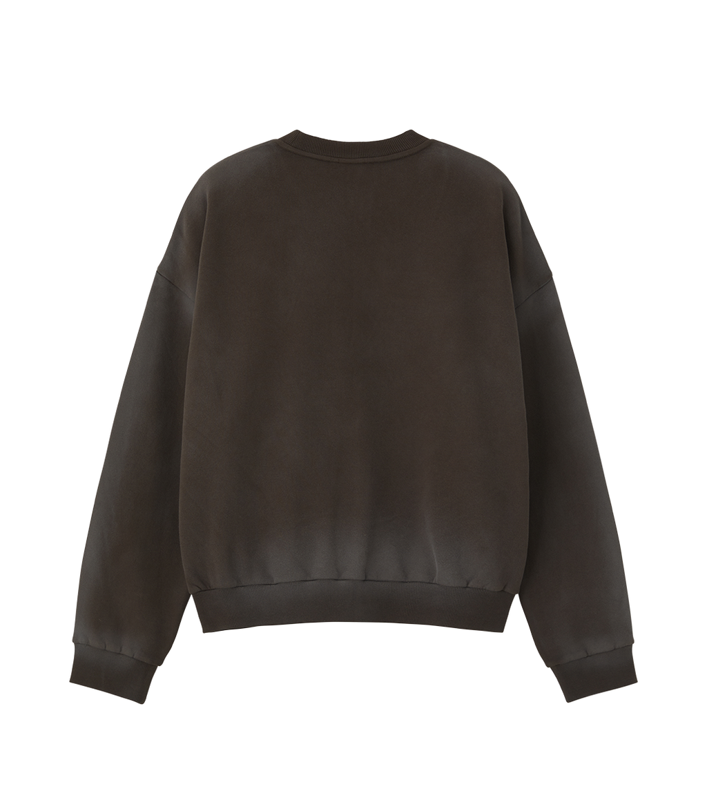 Llege - Garment Dyed Sweatshirt (Brown) product image 2 | TRAB K-Fashion Australia