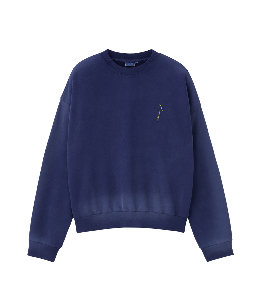 Llege - Garment Dyed Sweatshirt (Navy) product image 1 | TRAB K-Fashion Australia