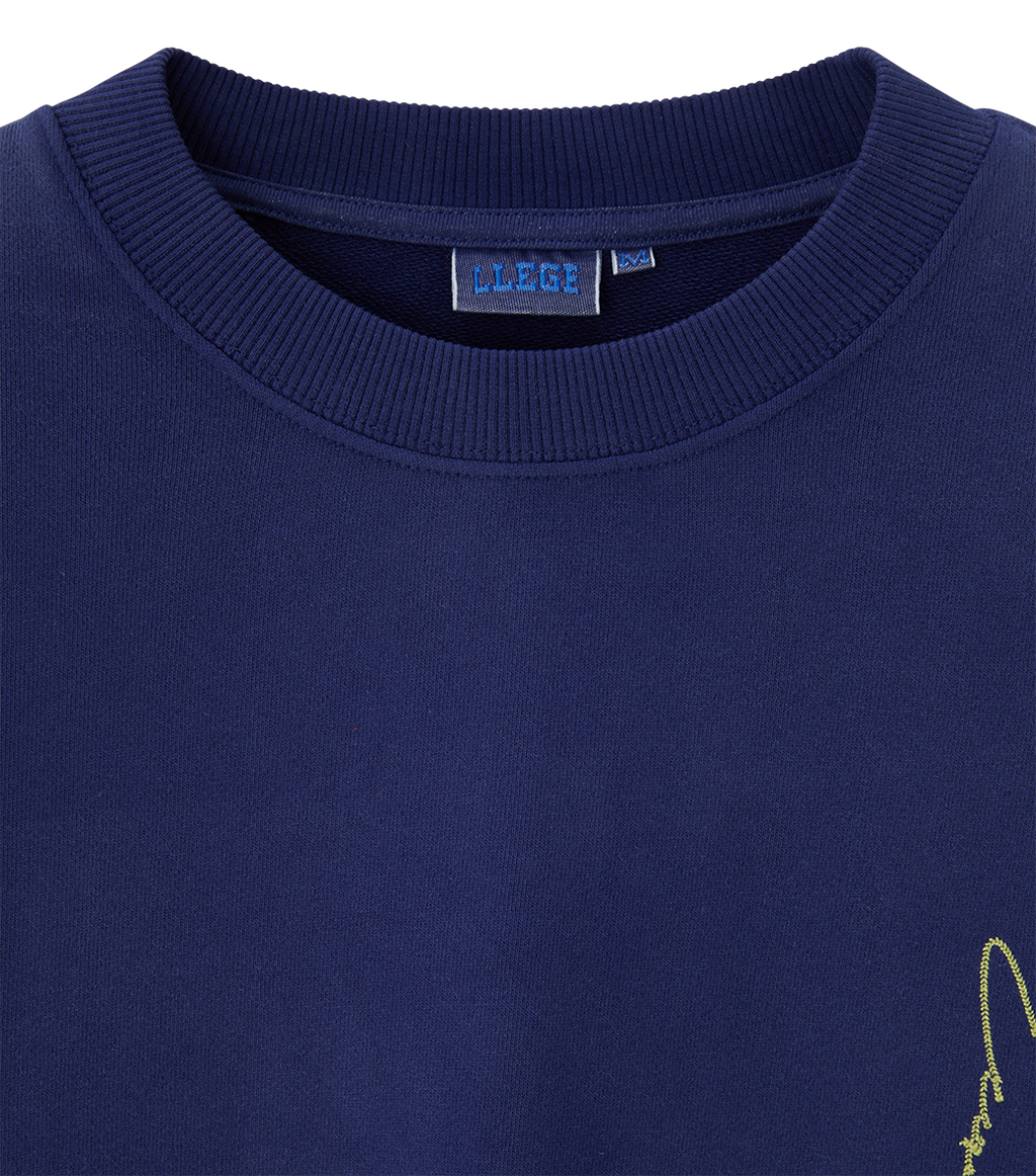 Llege - Garment Dyed Sweatshirt (Navy) product image 4 | TRAB K-Fashion Australia