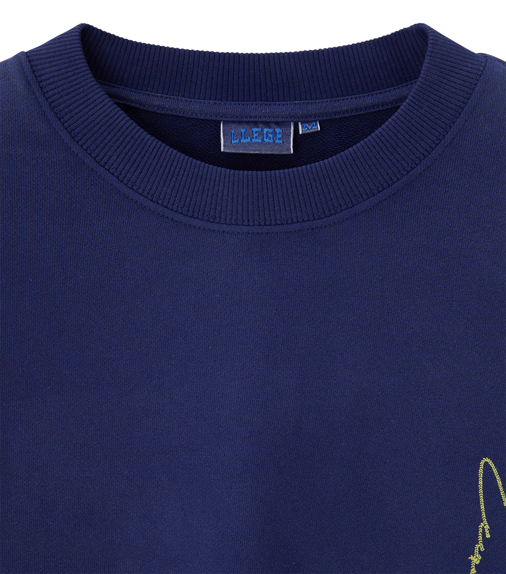 Llege - Garment Dyed Sweatshirt (Navy) product image 4 | TRAB K-Fashion Australia