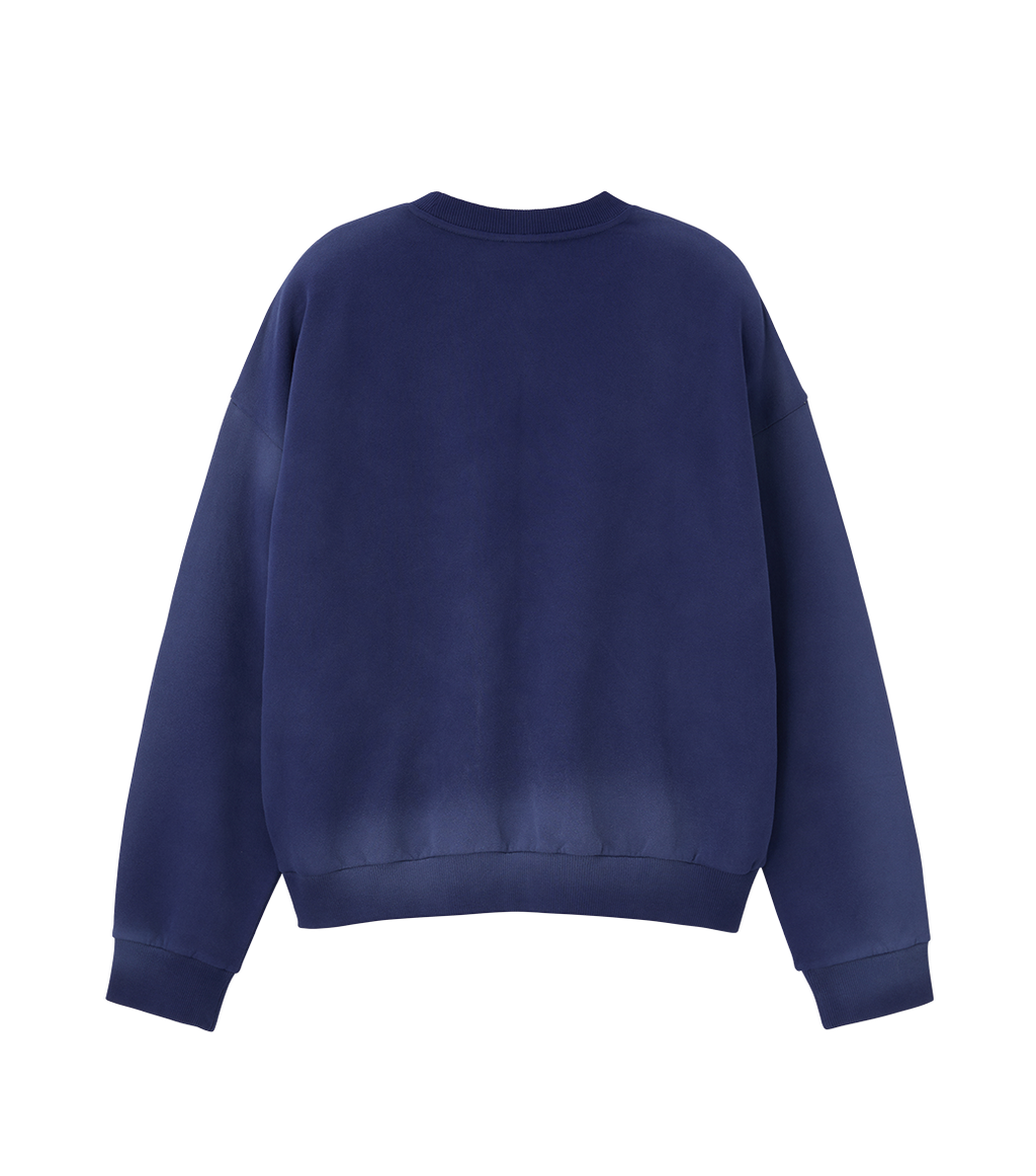 Llege - Garment Dyed Sweatshirt (Navy) product image 2 | TRAB K-Fashion Australia