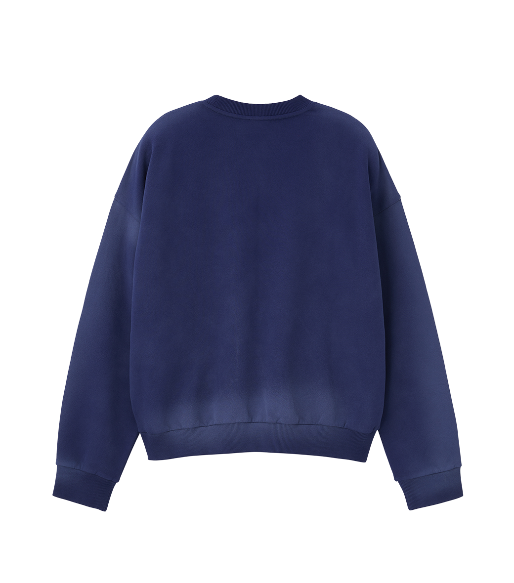 Llege - Garment Dyed Sweatshirt (Navy) product image 2 | TRAB K-Fashion Australia