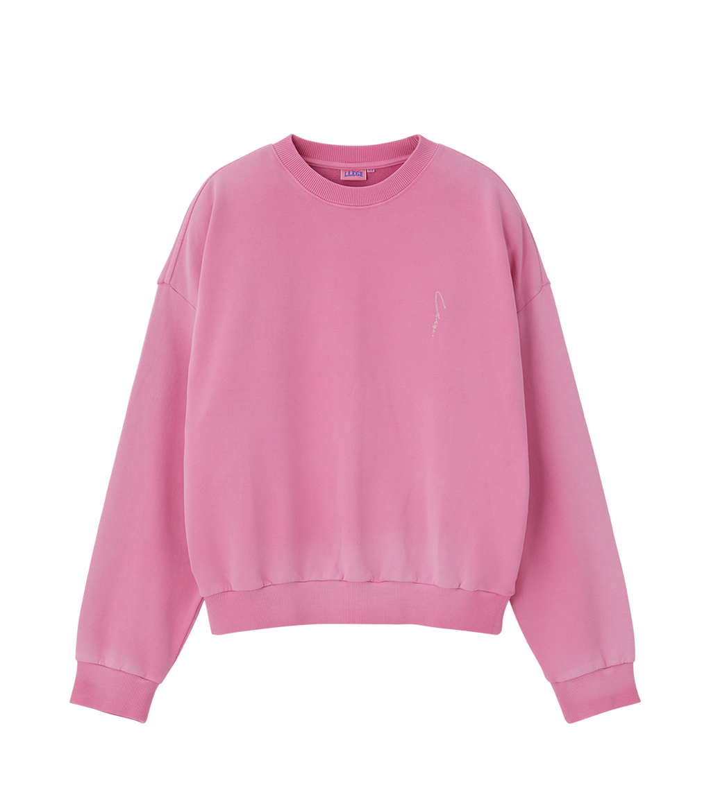 Llege - Garment Dyed Sweatshirt (Pink) product image 1 | TRAB K-Fashion Australia