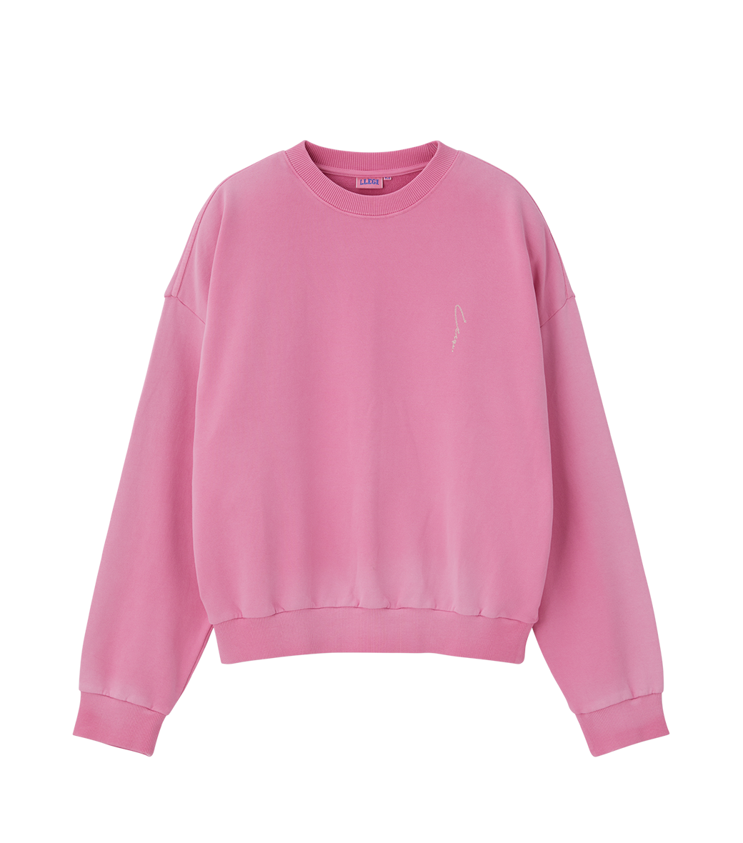Llege - Garment Dyed Sweatshirt (Pink) product image 1 | TRAB K-Fashion Australia