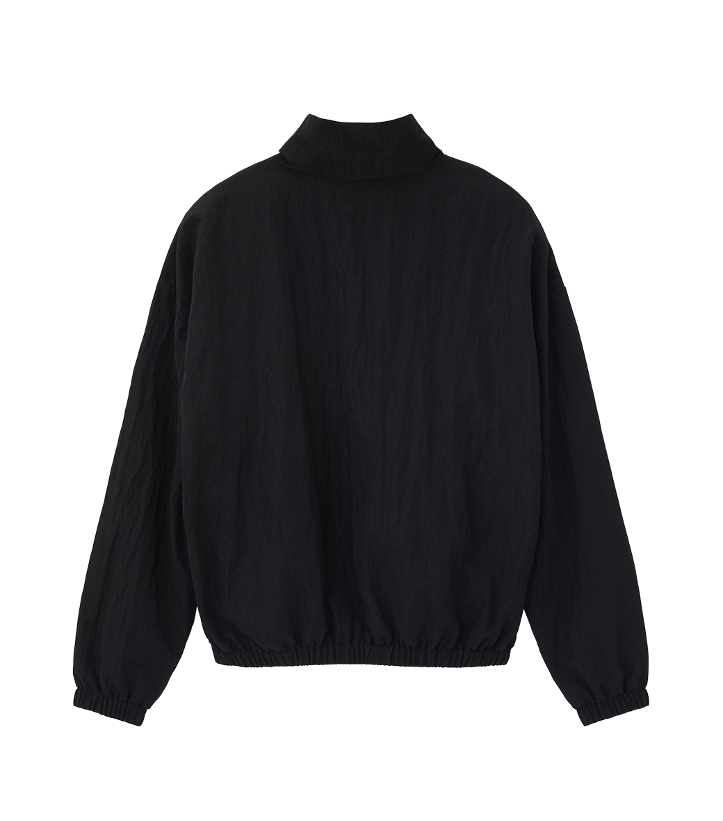 Llege - Jubangwol Logo Nylon Half Zip Up (Black) product image 2 | TRAB K-Fashion Australia