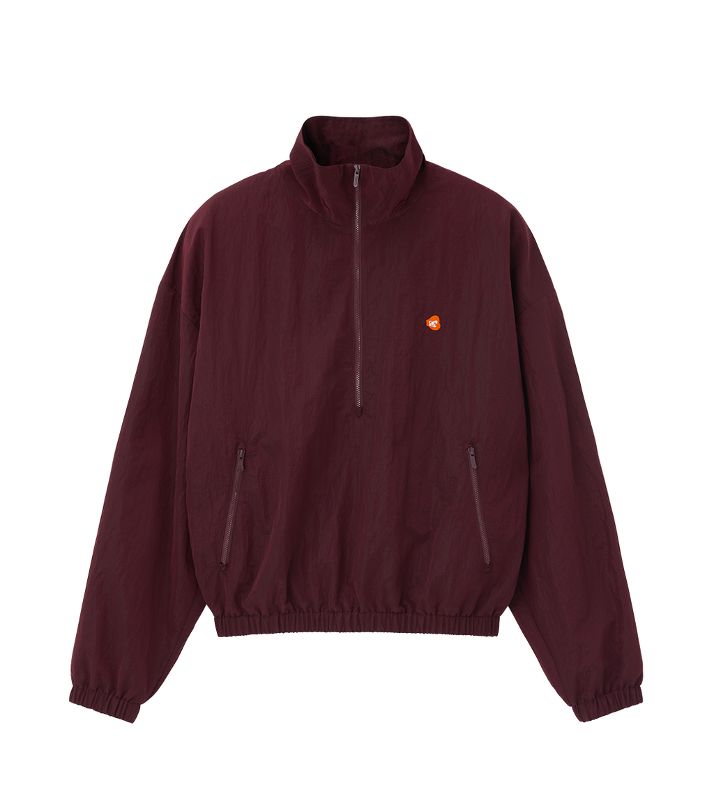 Llege - Jubangwol Logo Nylon Half Zip Up (Burgundy) product image 1 | TRAB K-Fashion Australia