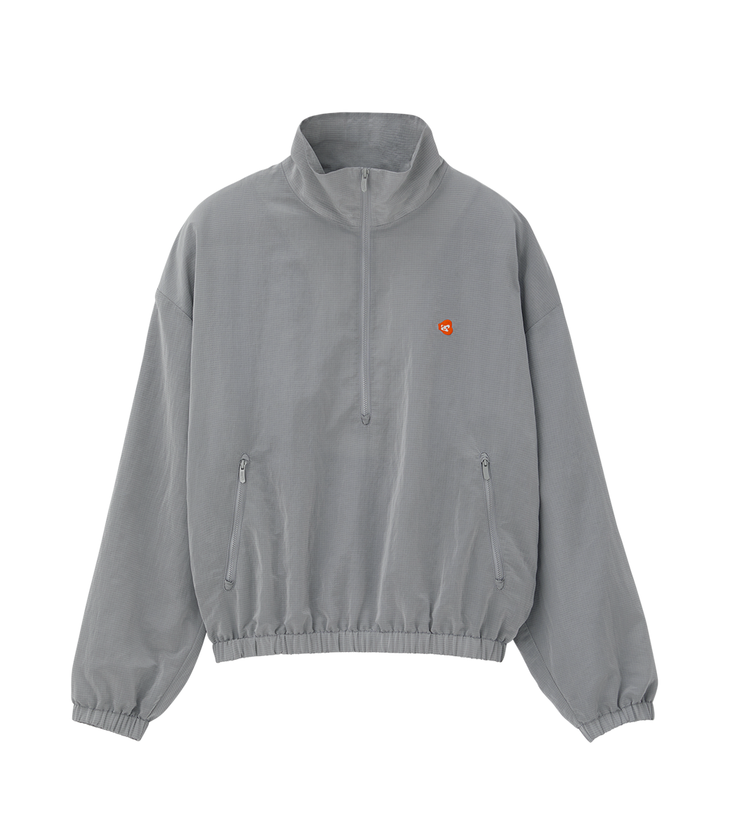 Llege - Jubangwol Logo Nylon Half Zip Up (Grey) product image 1 | TRAB K-Fashion Australia