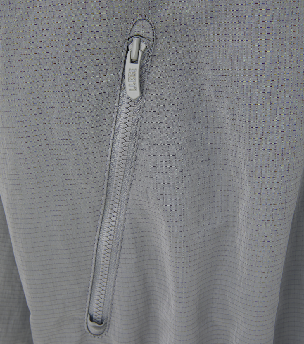 Llege - Jubangwol Logo Nylon Half Zip Up (Grey) product image 4 | TRAB K-Fashion Australia