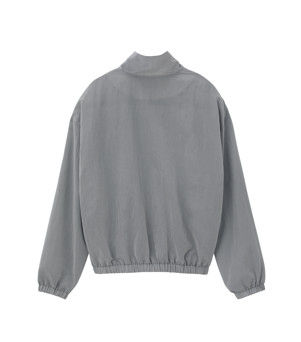 Llege - Jubangwol Logo Nylon Half Zip Up (Grey) product image 2 | TRAB K-Fashion Australia