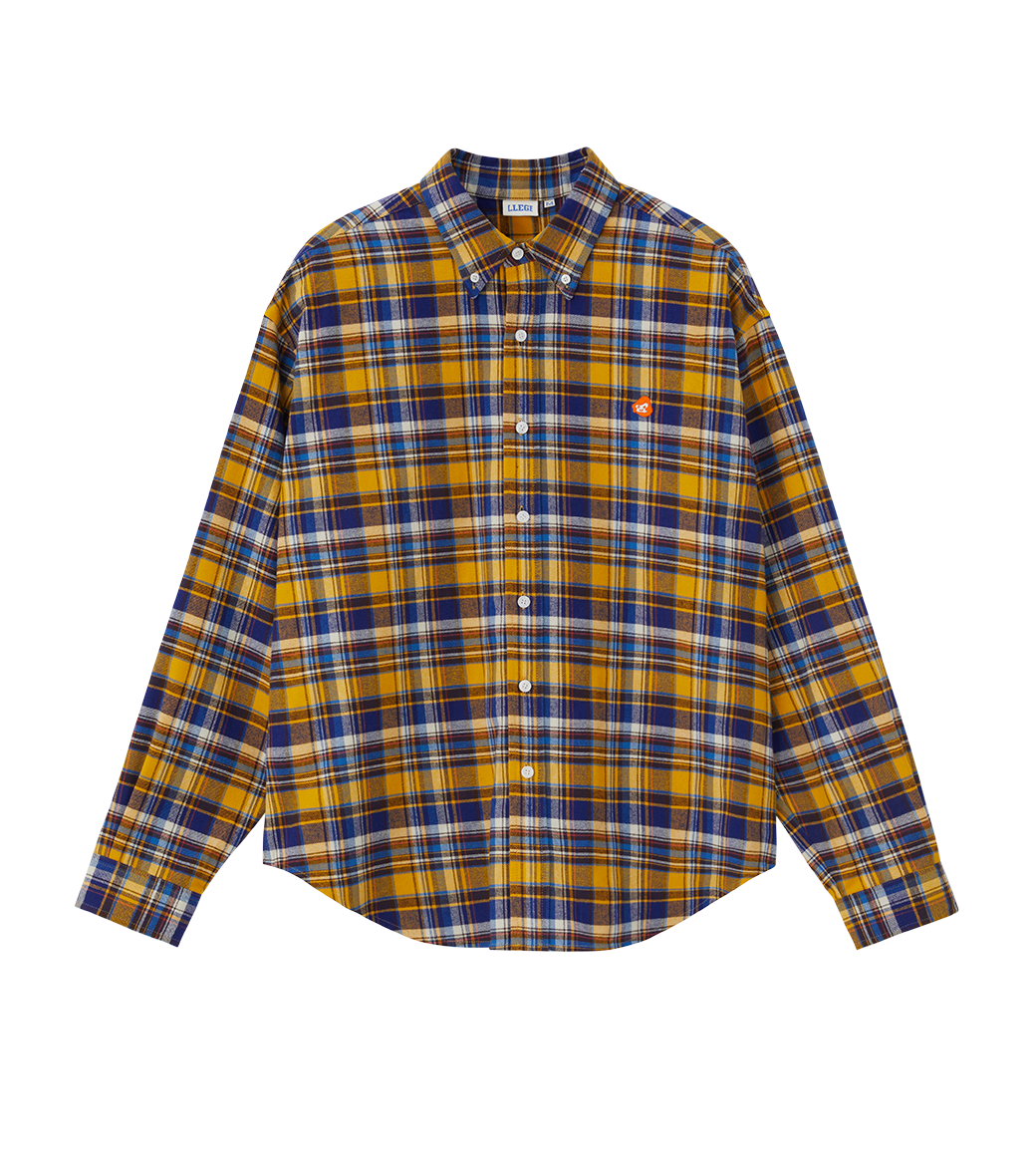 Llege - Check Flannel Boarder Shirt (Yellow) product image 1 | TRAB K-Fashion Australia