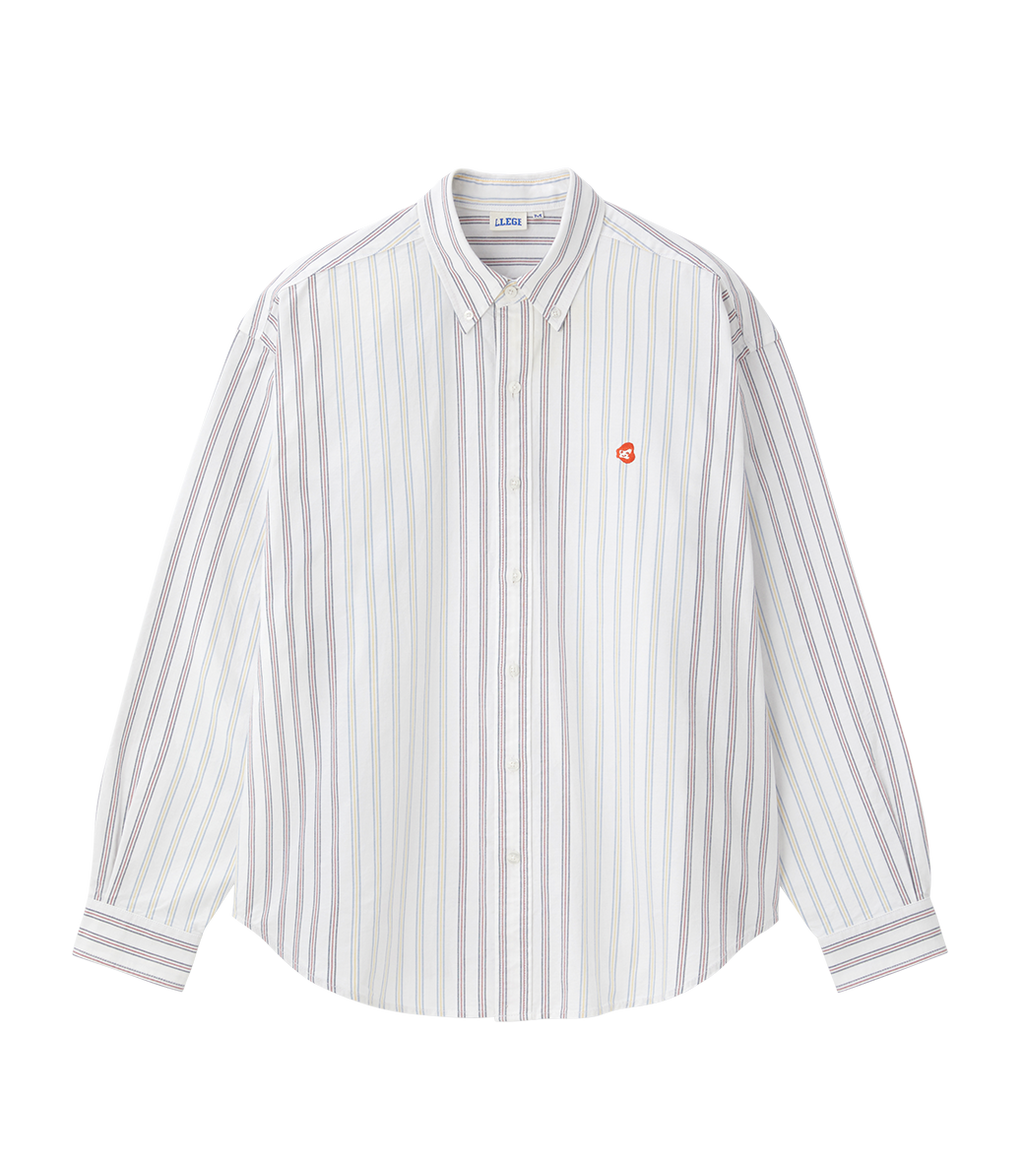 Llege - Multi Stripe Oxford Shirt (Off White) product image 1 | TRAB K-Fashion Australia