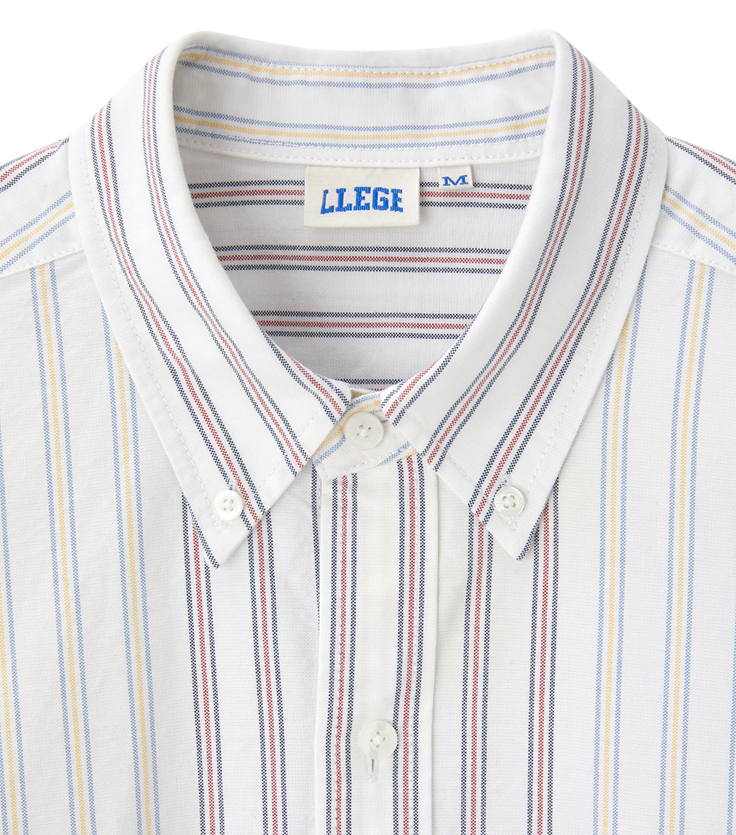 Llege - Multi Stripe Oxford Shirt (Off White) product image 4 | TRAB K-Fashion Australia