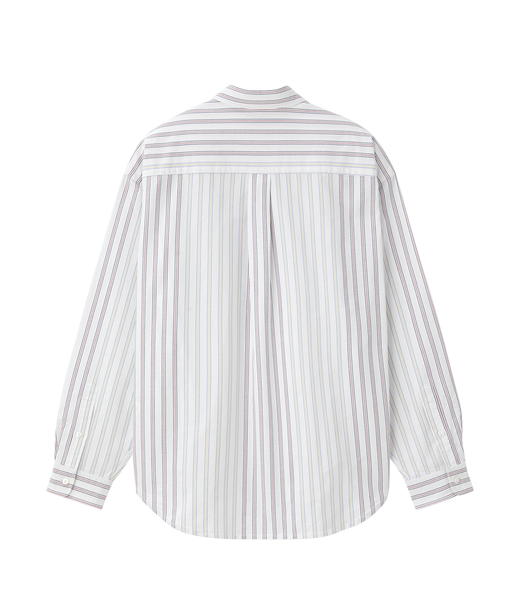 Llege - Multi Stripe Oxford Shirt (Off White) product image 2 | TRAB K-Fashion Australia