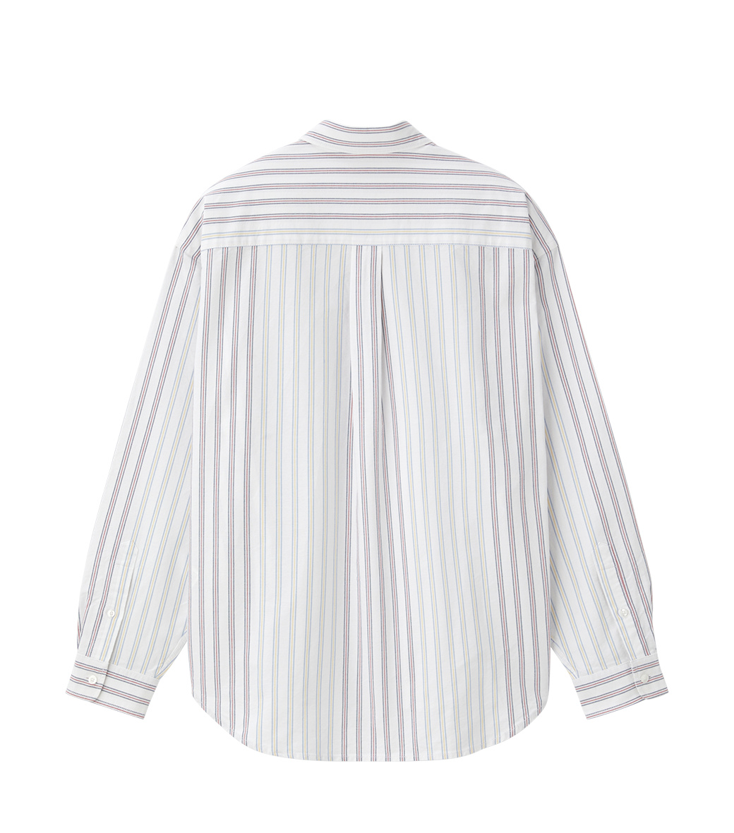 Llege - Multi Stripe Oxford Shirt (Off White) product image 2 | TRAB K-Fashion Australia