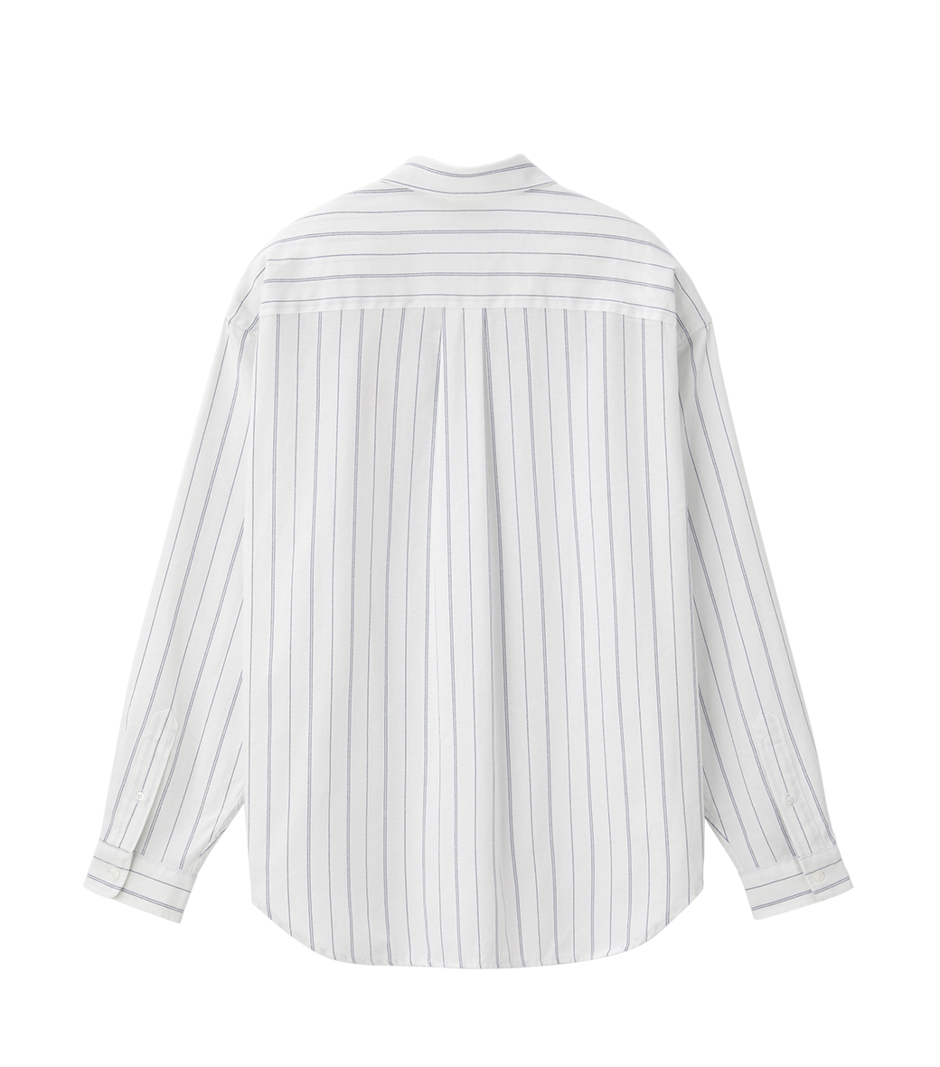 Llege - Stripe Oxford Shirt (Off White) product image 5 | TRAB K-Fashion Australia