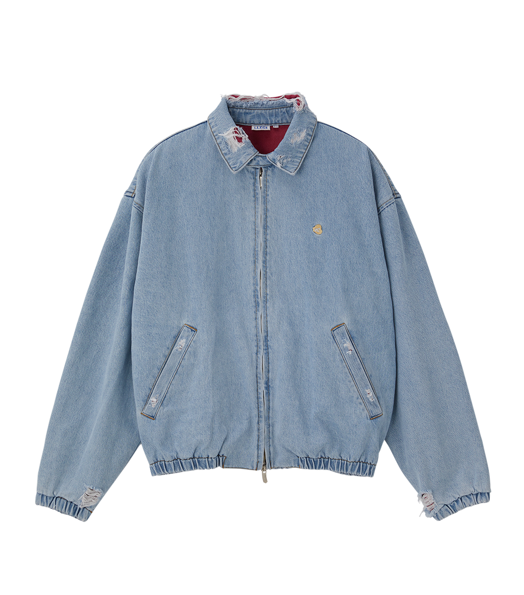Llege - Destroyed Denim Harrington (Light Blue) product image 1 | TRAB K-Fashion Australia