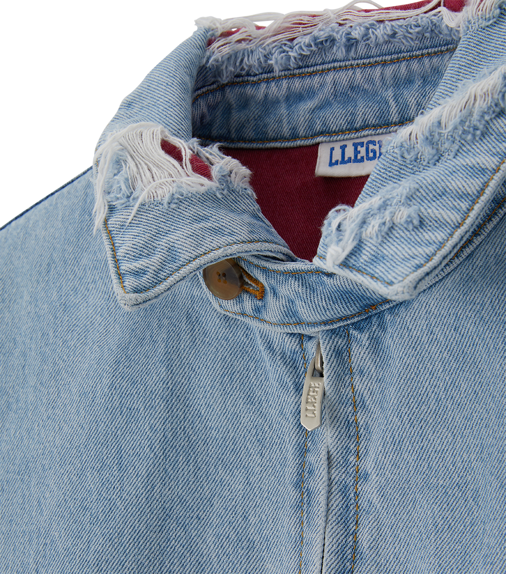 Llege - Destroyed Denim Harrington (Light Blue) product image 5 | TRAB K-Fashion Australia