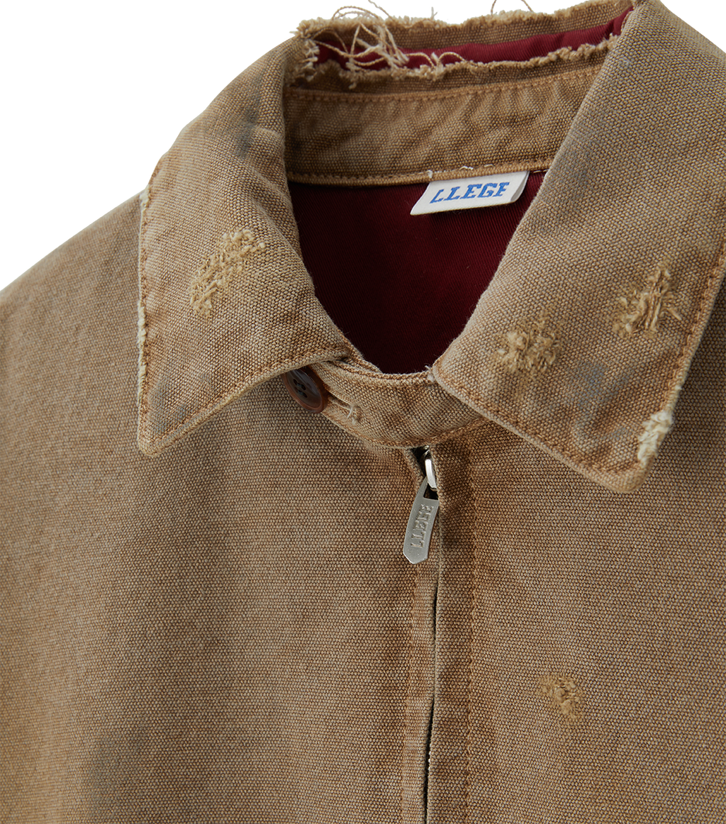 Llege - Destroyed Denim Harrington (Beige) product image 4 | TRAB K-Fashion Australia