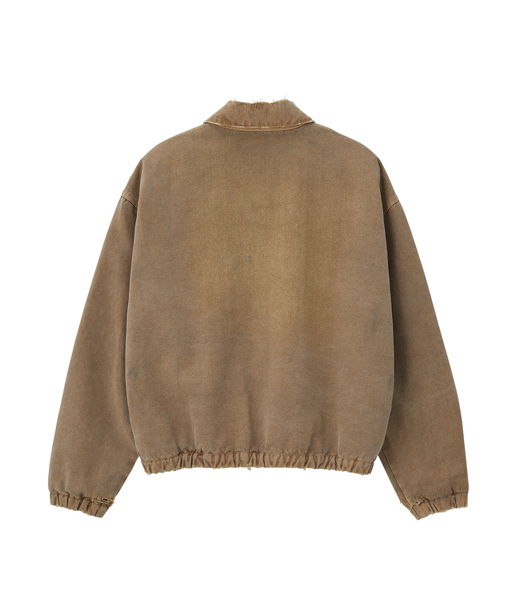 Llege - Destroyed Denim Harrington (Beige) product image 2 | TRAB K-Fashion Australia