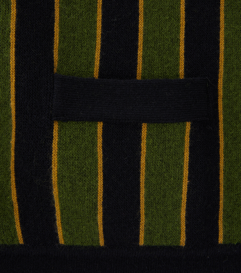 Llege - Vertical Stripe Knit Cardigan (Green) product image 4 | TRAB K-Fashion Australia